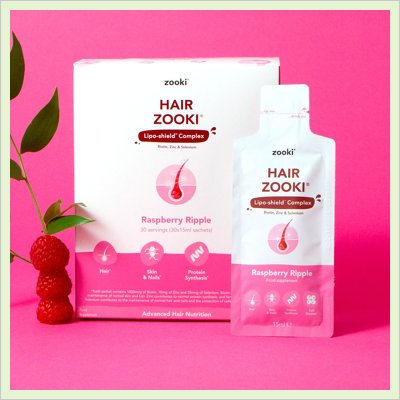 Zooki Hair 30 Raspberry Ripple Coloured