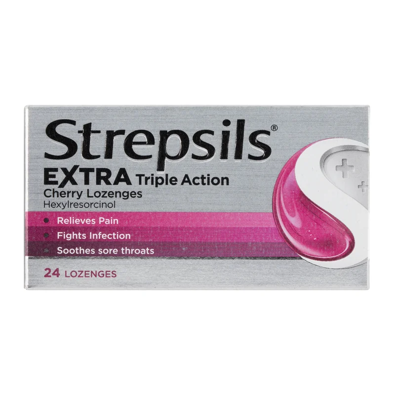 Strepsils Extra Triple Action Cherry Lozenges